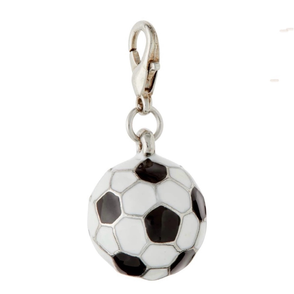 3D Soccer Charm w/Lobster clasp Zipper pull, purse, shoe charm